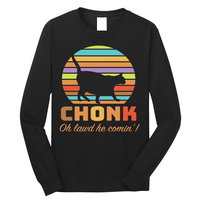 Chonk Scale Cat Meme Long Sleeve Shirt