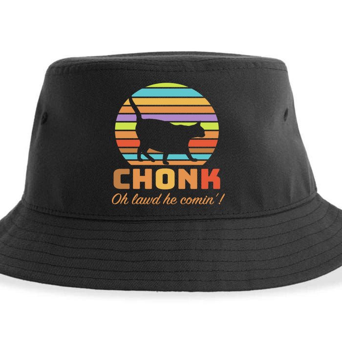 Chonk Scale Cat Meme Sustainable Bucket Hat