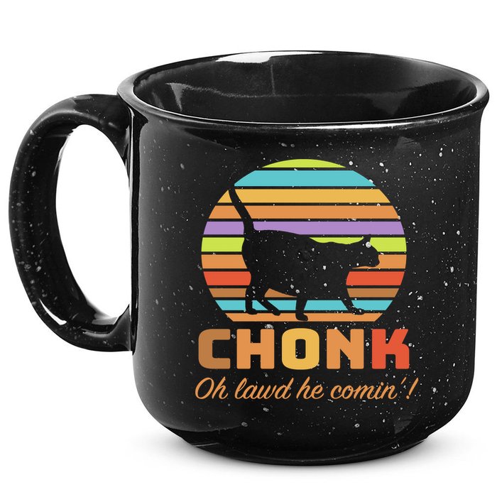 Chonk Scale Cat Meme 15oz Campfire Ceramic Mug