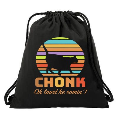 Chonk Scale Cat Meme Drawstring Bag