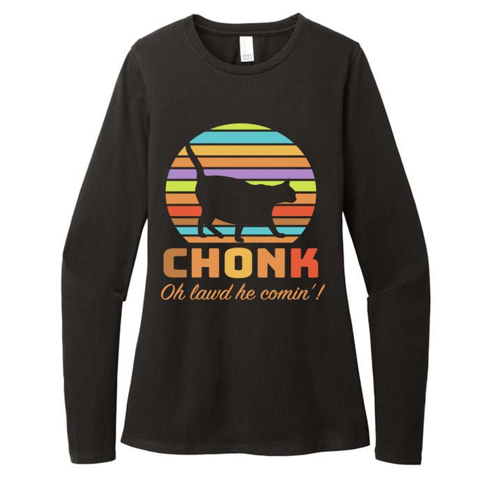 Chonk Scale Cat Meme Womens CVC Long Sleeve Shirt