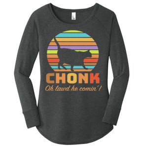 Chonk Scale Cat Meme Women's Perfect Tri Tunic Long Sleeve Shirt