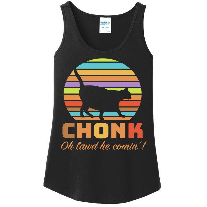 Chonk Scale Cat Meme Ladies Essential Tank