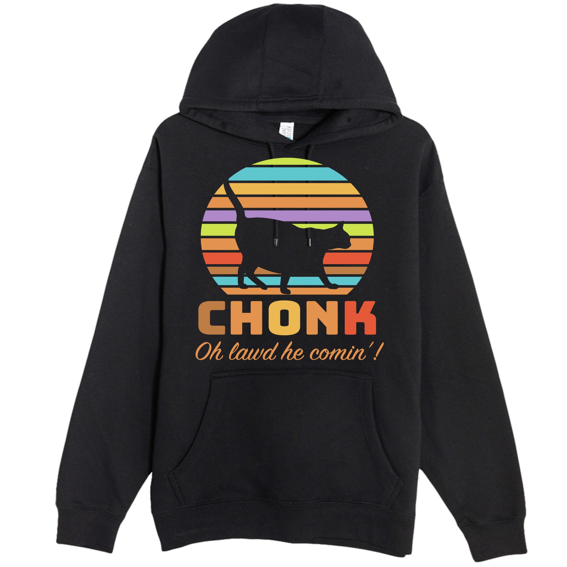 Chonk Scale Cat Meme Premium Pullover Hoodie