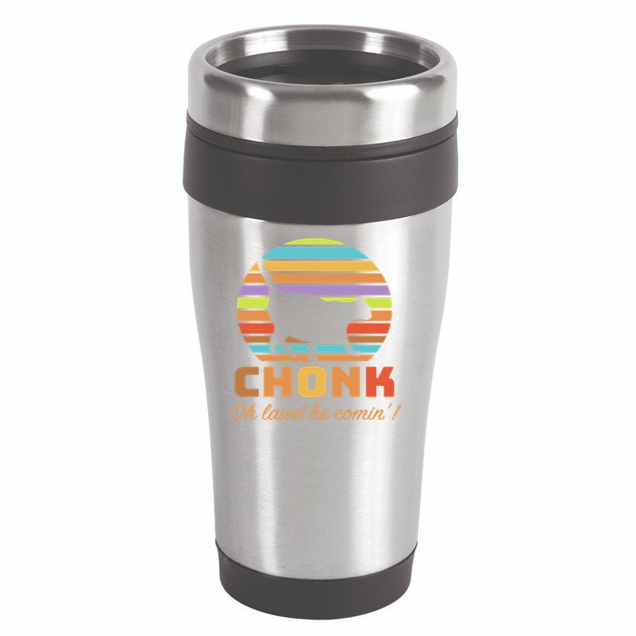 Chonk Scale Cat Meme 16oz Travel Tumbler