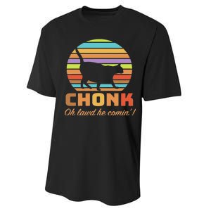 Chonk Scale Cat Meme Performance Sprint T-Shirt