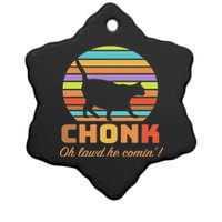 Chonk Scale Cat Meme Ceramic Star Ornament