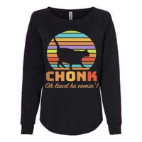 Chonk Scale Cat Meme Womens California Wash Sweatshirt