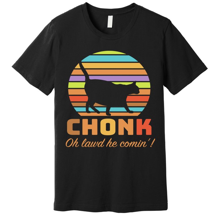 Chonk Scale Cat Meme Premium T-Shirt