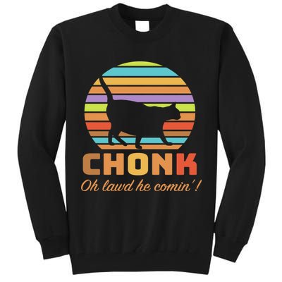 Chonk Scale Cat Meme Tall Sweatshirt