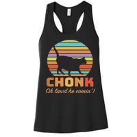 Chonk Scale Cat Meme Women's Racerback Tank