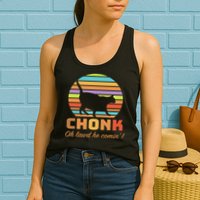 Chonk Scale Cat Meme Womens Tank Top