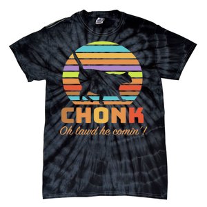 Chonk Scale Cat Meme Tie-Dye T-Shirt