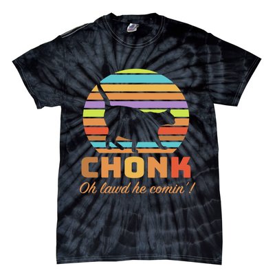 Chonk Scale Cat Meme Tie-Dye T-Shirt