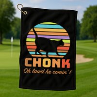 Chonk Scale Cat Meme Golf Towel