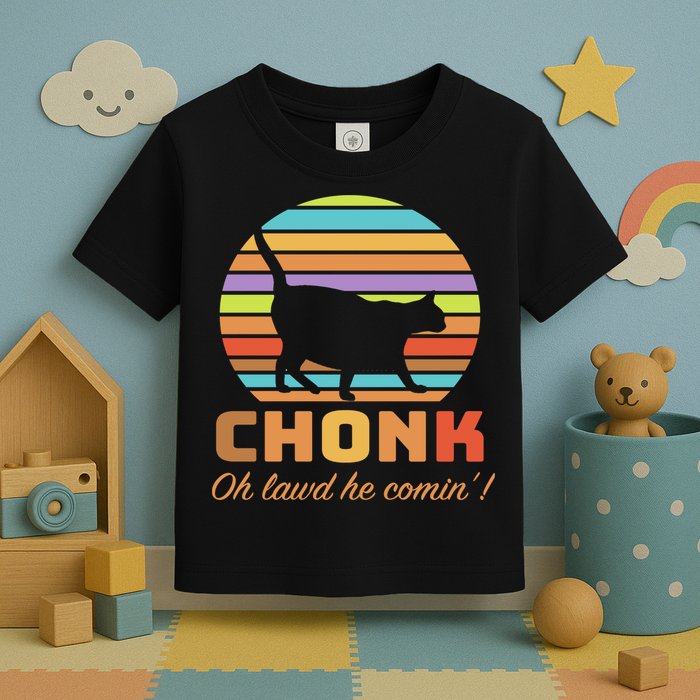 Chonk Scale Cat Meme Toddler T-Shirt