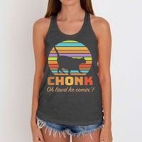 Chonk Scale Cat Meme Women's Knotted Racerback Tank