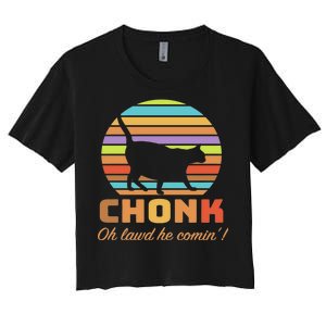 Chonk Scale Cat Meme Women's Crop Top Tee