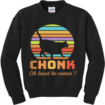 Chonk Scale Cat Meme Kids Sweatshirt