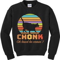 Chonk Scale Cat Meme Kids Sweatshirt