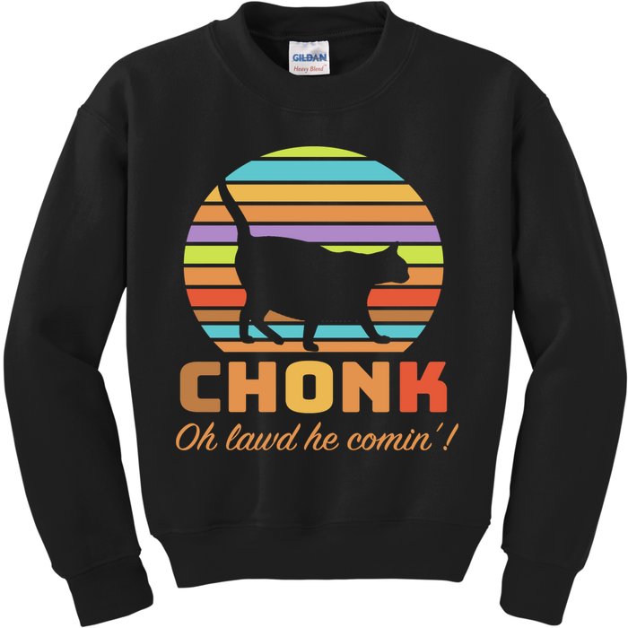 Chonk Scale Cat Meme Kids Sweatshirt