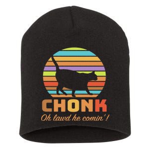 Chonk Scale Cat Meme Short Acrylic Beanie