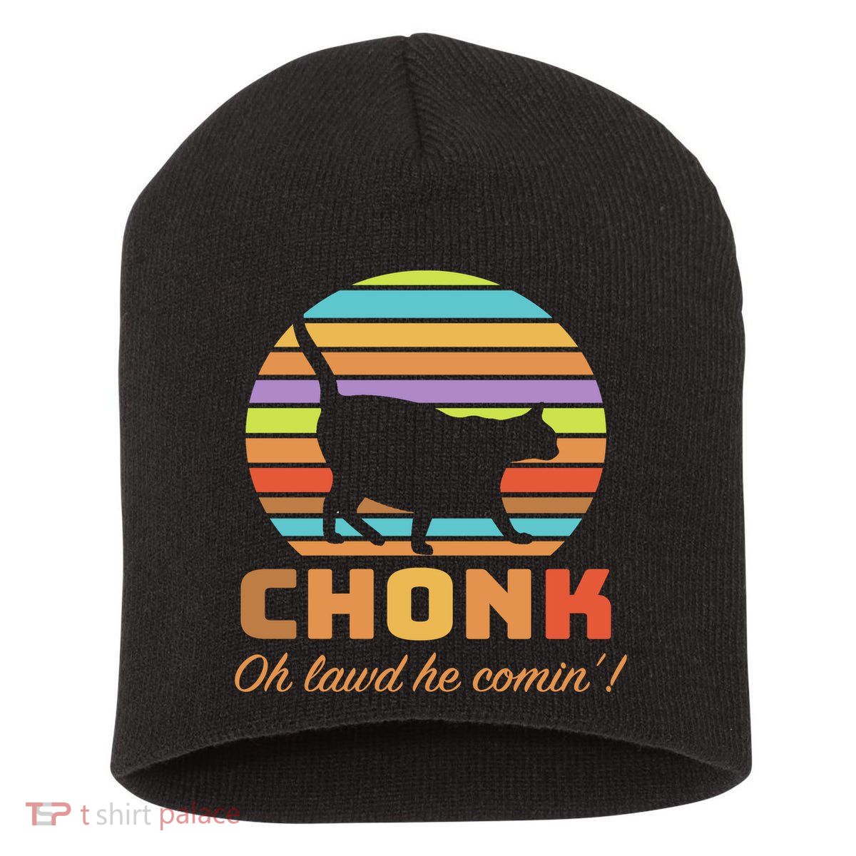 Chonk Scale Cat Meme Short Acrylic Beanie