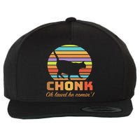 Chonk Scale Cat Meme Wool Snapback Cap