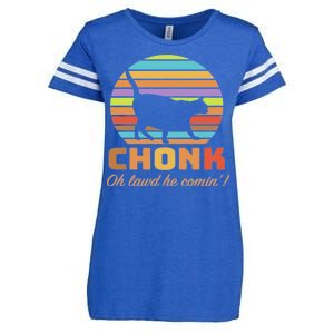 Chonk Scale Cat Meme Enza Ladies Jersey Football T-Shirt