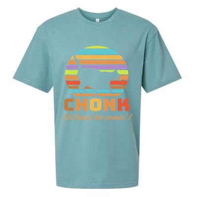 Chonk Scale Cat Meme Sueded Cloud Jersey T-Shirt