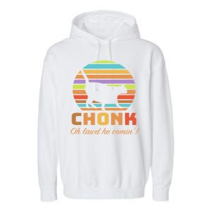 Chonk Scale Cat Meme Garment-Dyed Fleece Hoodie