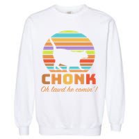 Chonk Scale Cat Meme Garment-Dyed Sweatshirt