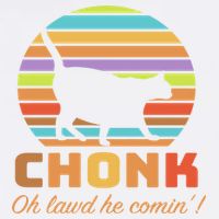 Chonk Scale Cat Meme Garment-Dyed Sweatshirt