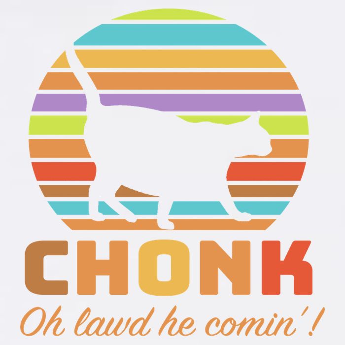 Chonk Scale Cat Meme Garment-Dyed Sweatshirt