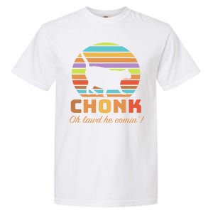 Chonk Scale Cat Meme Garment-Dyed Heavyweight T-Shirt