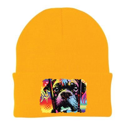 Choose Adoption Boxer Dog Dean Russo Knit Cap Winter Beanie