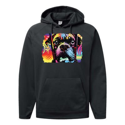 Choose Adoption Boxer Dog Dean Russo Performance Fleece Hoodie