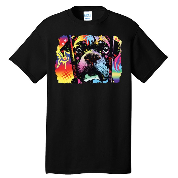 Choose Adoption Boxer Dog Dean Russo Tall T-Shirt