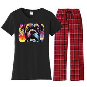 Choose Adoption Boxer Dog Dean Russo Women's Flannel Pajama Set