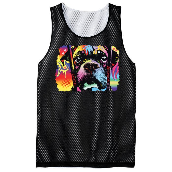 Choose Adoption Boxer Dog Dean Russo Mesh Reversible Basketball Jersey Tank