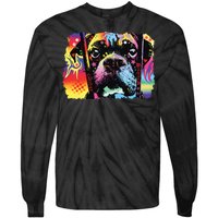 Choose Adoption Boxer Dog Dean Russo Tie-Dye Long Sleeve Shirt