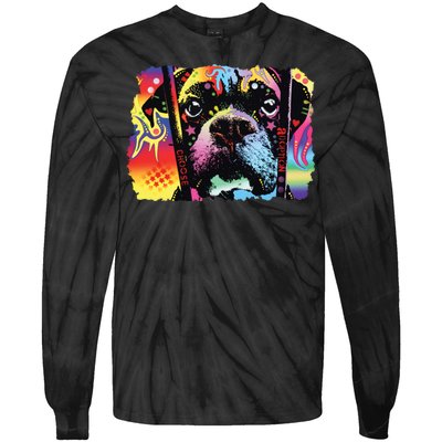 Choose Adoption Boxer Dog Dean Russo Tie-Dye Long Sleeve Shirt