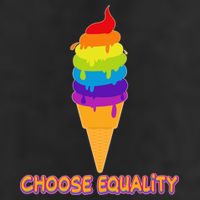 Choose Equality Rainbow Ice Cream 7 Panel Mesh Trucker Snapback Hat