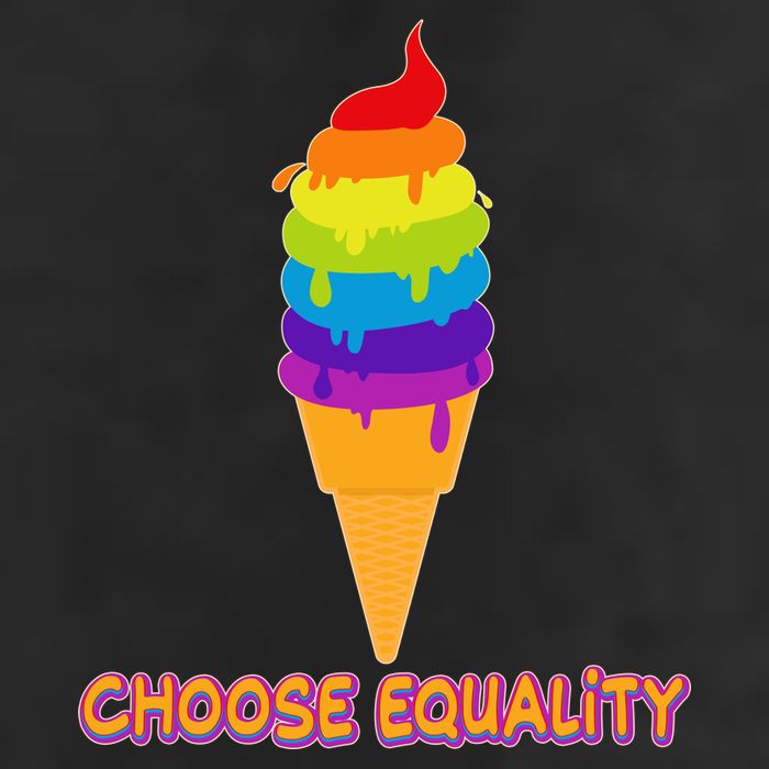 Choose Equality Rainbow Ice Cream 7 Panel Mesh Trucker Snapback Hat