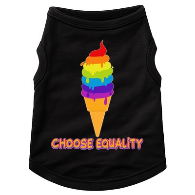 Choose Equality Rainbow Ice Cream Doggie Tank