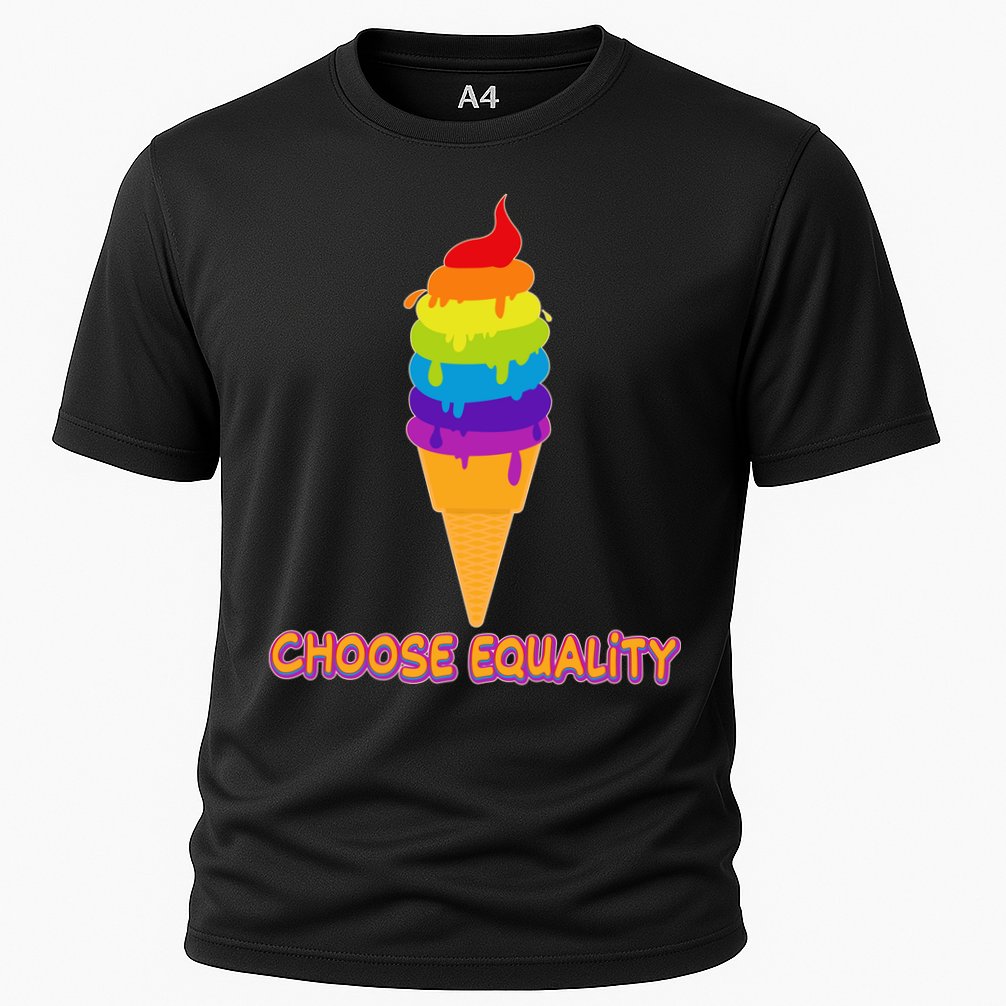 Choose Equality Rainbow Ice Cream Performance Shirt