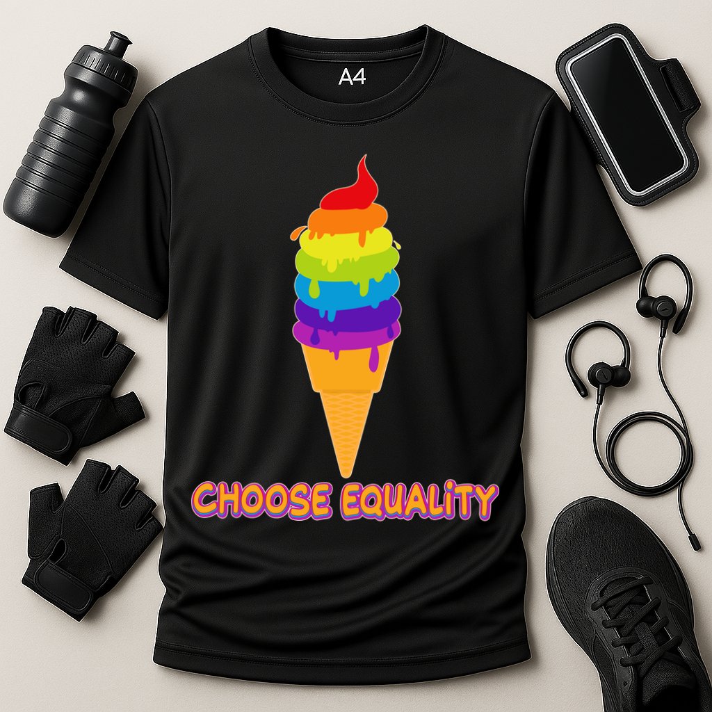 Choose Equality Rainbow Ice Cream Performance Shirt