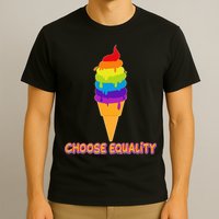 Choose Equality Rainbow Ice Cream T-Shirt