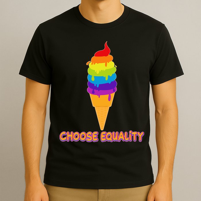 Choose Equality Rainbow Ice Cream T-Shirt