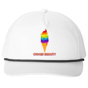 Choose Equality Rainbow Ice Cream Snapback Five-Panel Rope Hat